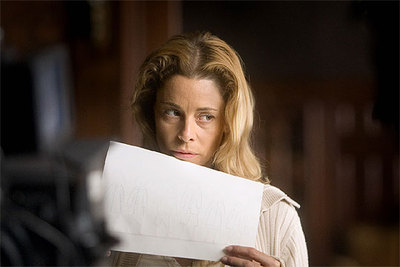 La actriz Belén Rueda, en un momento del rodaje de  El orfanato. 