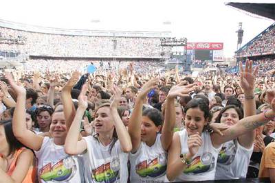 Algunas de las participantes en la fiesta de  Los 40 principales .