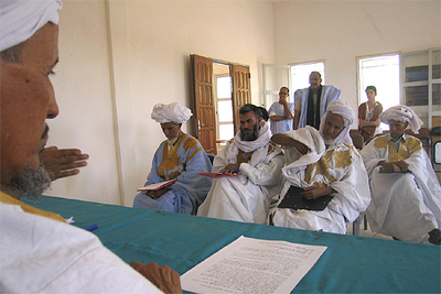 Seminario de imanes en Aleg. En primer término, Hademine Ould Saleck, impulsor de una   fatwa   contra la ablación.