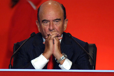 Emilio Botín, durante la celebración de la junta de accionistas en el Palacio de Exposiciones de Santander.