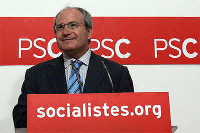 José Montilla, en su comparecencia tras conocer los primeros resultados.