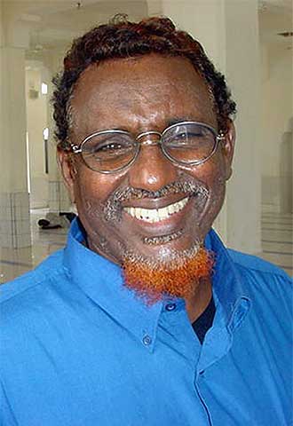 El jeque Aweys, jefe de las milicias islamistas, en Mogadiscio.