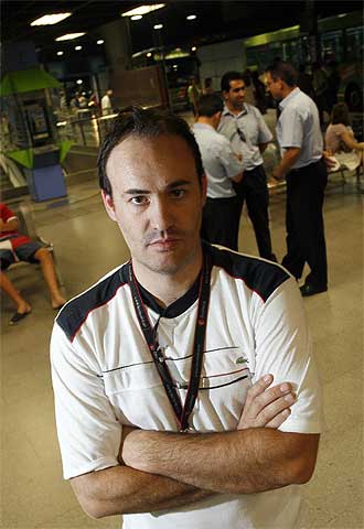 Darío Rodríguez, conductor de autobús agredido por unos viajeros.