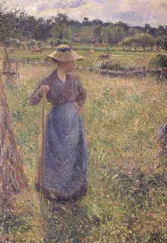 'La forrajera' (1884), de Camille Pissarro.