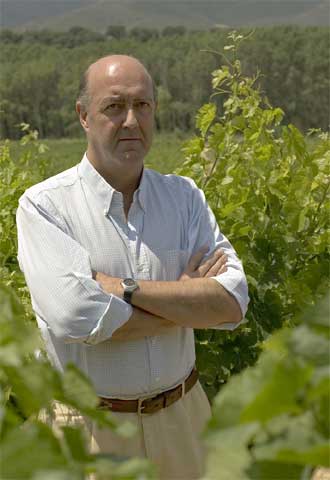Julián Chivite, en los viñedos de la familia.
