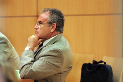 El empresario Vicente Conesa, ayer en la sala de Valencia donde se instruye el  caso Terra Mítica .