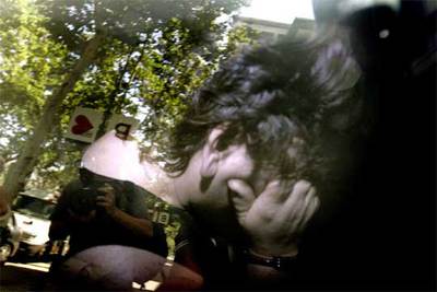 Remedios Sánchez durante el traslado a los juzgados de Barcelona.