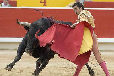 El Fundi, en su segundo  miura  de la tarde.