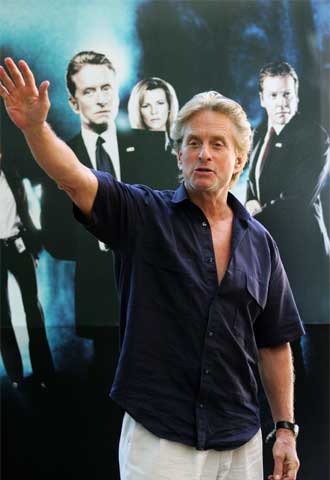 Michael Douglas, ayer en Mallorca.