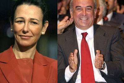 Ana Patricia Botín, presidenta de Banesto, y Francisco Gómez Roldán, ex consejero delegado de Abbey.
