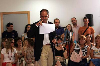 Francisco Camps, ayer en Valencia, en su discurso ante miembros de Nuevas Generaciones.