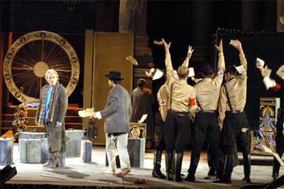 Una escena de  Ítaca,  durante el ensayo general en Mérida.