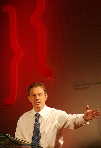 El primer ministro británico, Tony Blair, en un acto político en Londres.