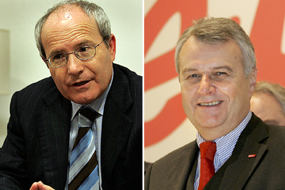 José Montilla (izquierda) y Wulf Bernotat.