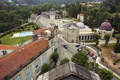 El balneario de Mondariz, en Pontevedra, el mayor complejo termal de Galicia.