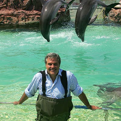 Richard Golding, directivo de Parques Reunidos, en Marineland.
