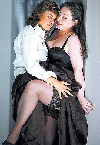 Una escena de la representación de  La clemencia de Tito,   en Salzburgo. 