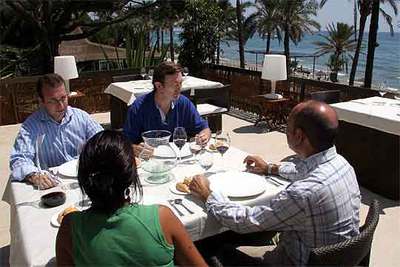 La terraza de Calima, el restaurante que regenta el   chef   Dani García en el hotel Don Pepe de Marbella.