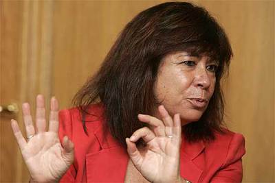 Cristina Narbona, durante la entrevista.