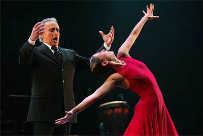 Josep Carreras y Sara Baras en el Festival Jardins de Cap Roig.