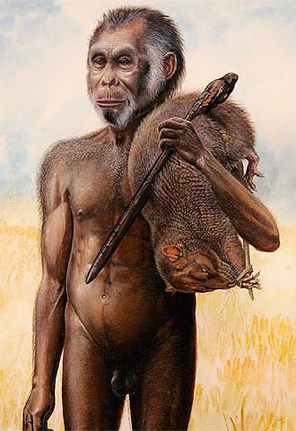 Representación del  hombre de Flores. 