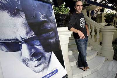 Luis Tosar, ayer en Madrid durante la presentación de  Corrupción en Miami .