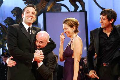 De izquierda a derecha, Ben Affleck, Bob Hoskins, Diane Lane y Adrien Brody, actores de  Hollywoodland .