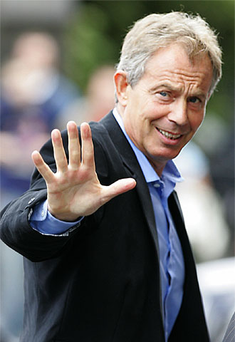 Tony Blair, ayer en la ciudad escocesa de Edimburgo.