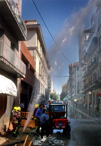 'Geiser' en el centro de Tarragona