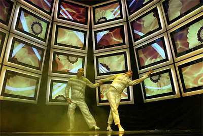 Exhibición de televisores en la feria IFA de Berlín.