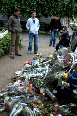 Escenario del ataque racista cometido en Amberes en mayo.