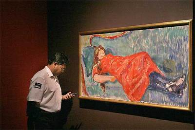 Rojo y blanco,  una de las obras de Munch, expuesta en la Fundación La Caixa de Palma.