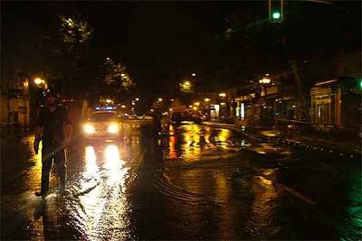 Sin lluvia pero con mucha agua en Bravo Murillo