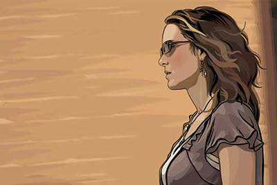 Imagen de Winona Ryder en  A scanner darkly,  de Richard Linklater.