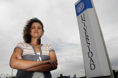 María del Mar Granados, en el campus universitario de Almería.