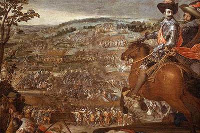 Detalle de 'The Victory of Fleurus' (siglo XVII), de Vicente Carducci.
