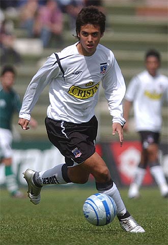 Nicolás, el día de su debú en la Primera División chilena.