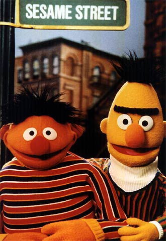 Epi y Blas, protagonistas de  Barrio Sésamo. 