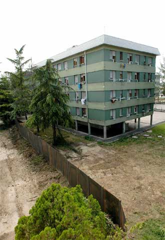 Parte del muro en el barrio de la Serenissima de Padua.