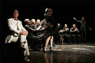 Un momento de la representación, ayer, de  Lorca eran todos .