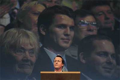 Cameron, durante su discurso en la conferencia  tory  en Bournemouth.