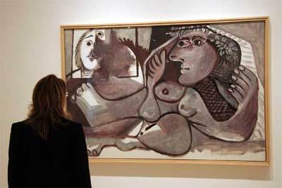  Desnudo tumbado con corona de flores  (1970), de Picasso, procedente de una colección particular.