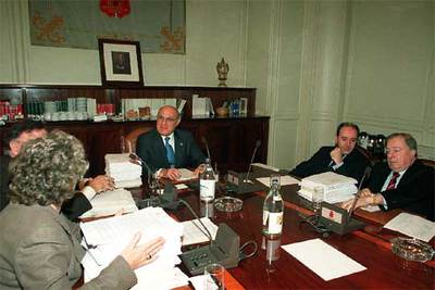Reunión del pleno del Consejo General del Poder Judicial bajo la presidencia de Francisco Hernando.