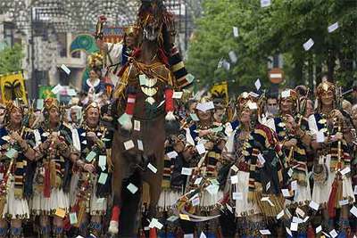 Fiesta de Moros y Cristianos celebrada en Alcoi (Alicante) el pasado mes de abril.