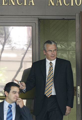 Baltasar Garzón, a la salida de la Audiencia Nacional.