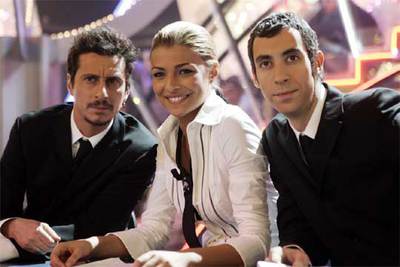 Los presentadores del programa de televisión  Le iene,  en enero pasado.