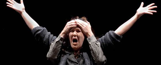 La cantante Pia Freund, en un ensayo de la ópera  La pasión de Simone Weill. 