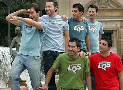 Los  integrantes del equipo de  Lo que surja , ayer en Valencia.