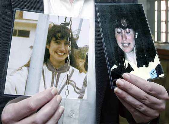 Dos fotografías de Mari Carmen Arocas, la española detenida en Noruega que dice ser la  princesa Anastasia. 