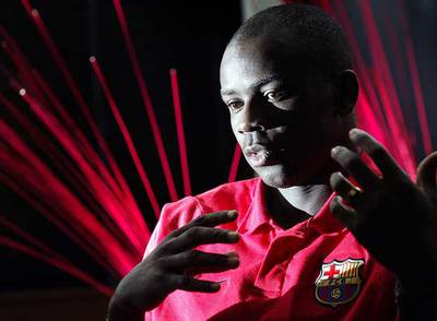 Lilian Thuram, jugador del Barça.